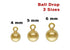 14k Gold Filled 4 mm Ball Drop, 3 Sizes, (GF-701)